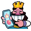 King smashing the panic button emote